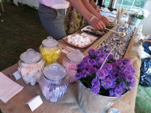 DIY s'mores bar at the wedding reception