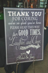 Custom wedding welcome sign for guests. rebeccachan.ca