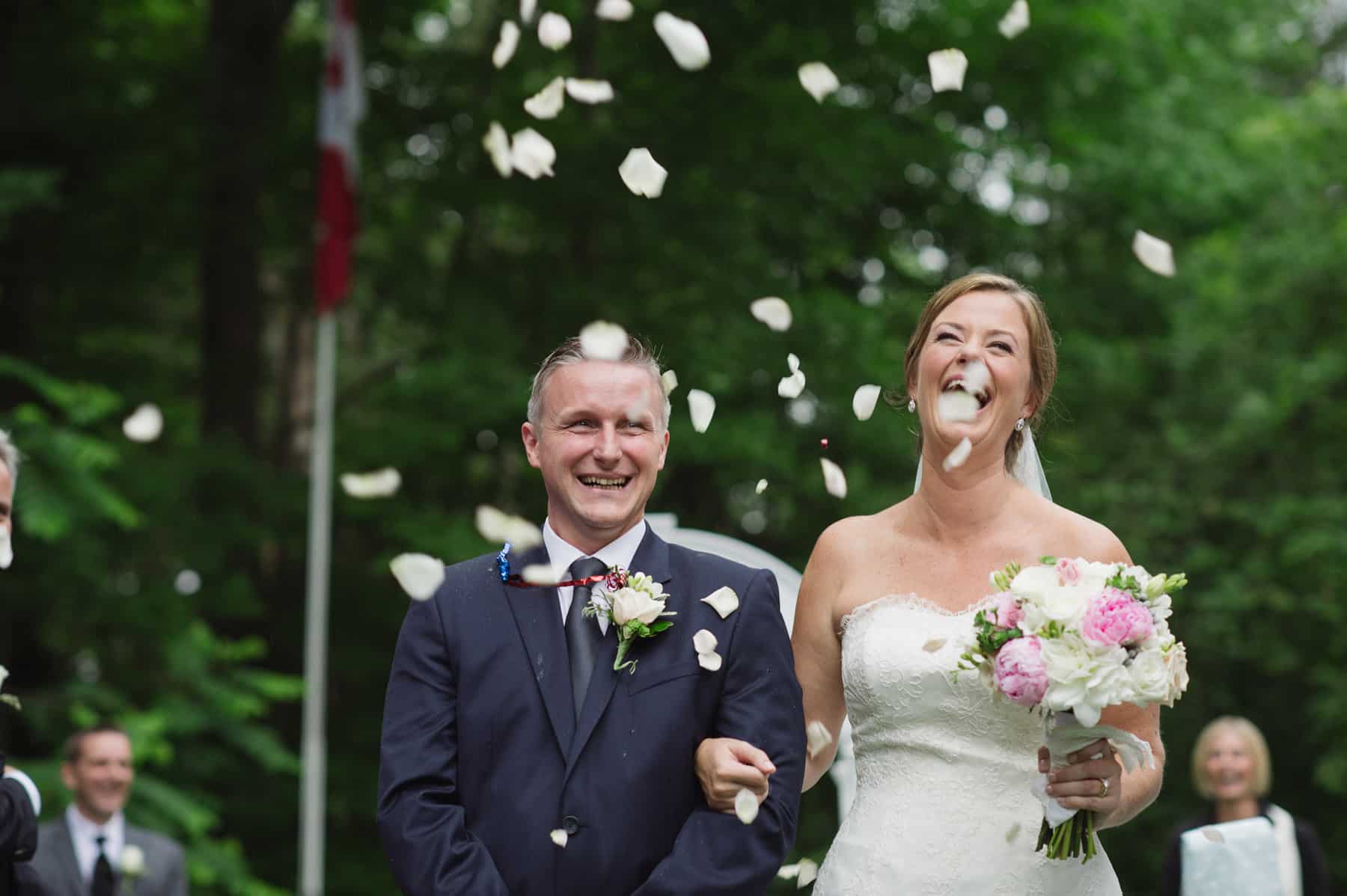 Backyard tented Ontario wedding ceremony. See more at Rebecca Chan Weddings and Events https://rebeccachan.ca