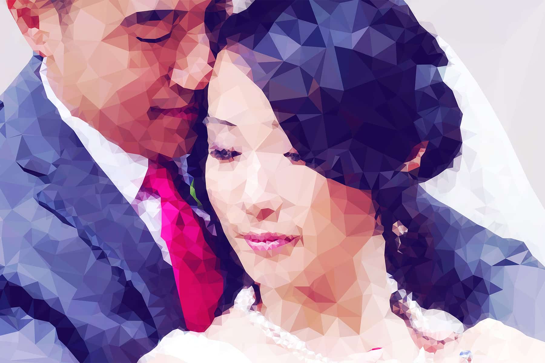 Bespoke Geometric Wedding Portraits by Kevin Halfhill