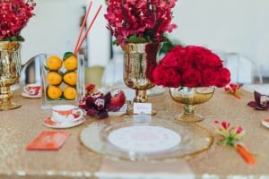 Chic Gold and Red Chinese New Year Dinner Party