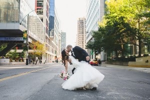 Modern gold and pink wedding at Malaparte