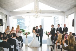 Modern pink and gold wedding at Malaparte