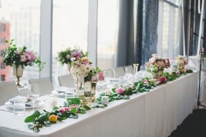 Modern gold and pink wedding at Malaparte