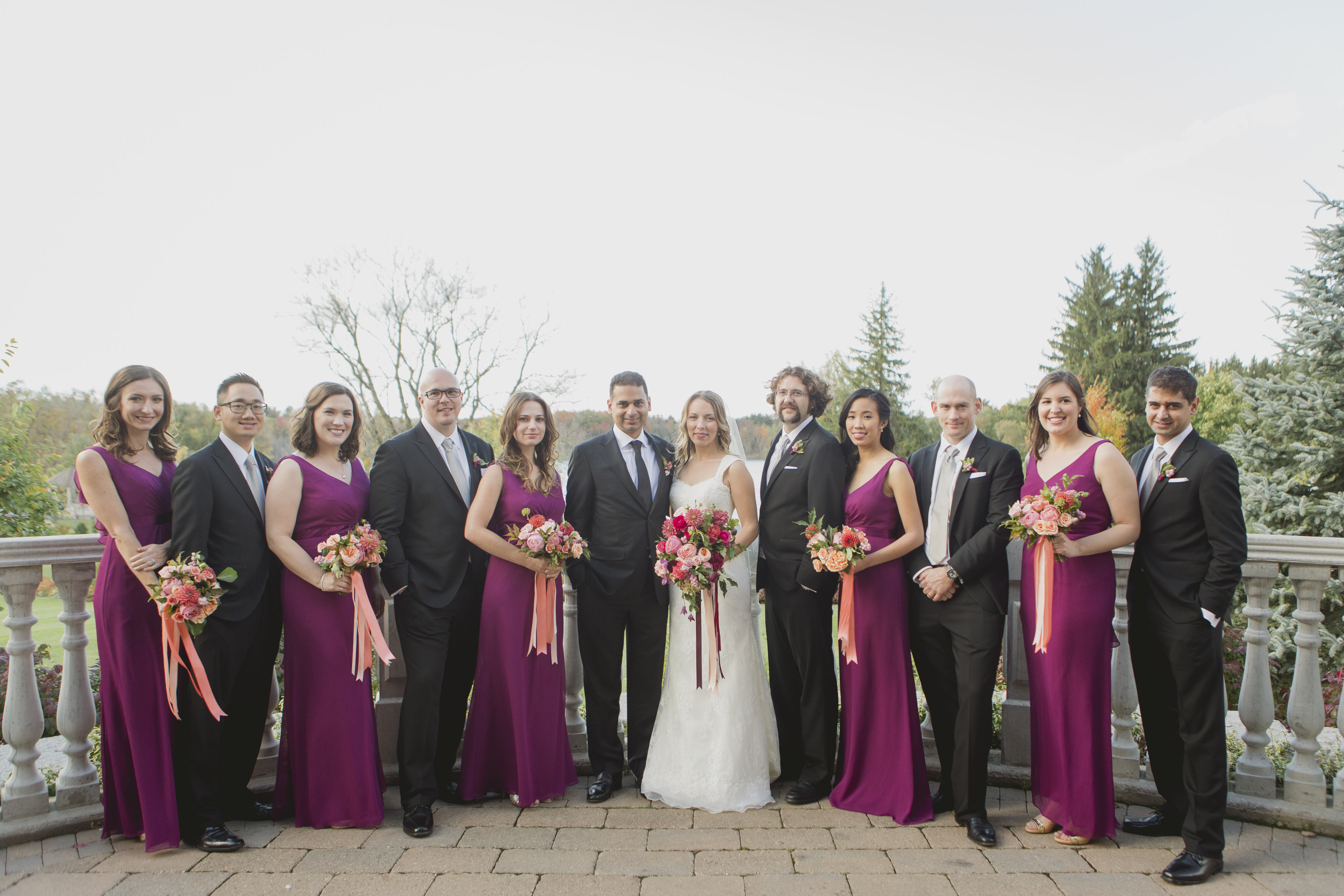 Romantic cranberry and blush wedding. See more at Rebecca Chan Weddings and Events https://rebeccachan.ca