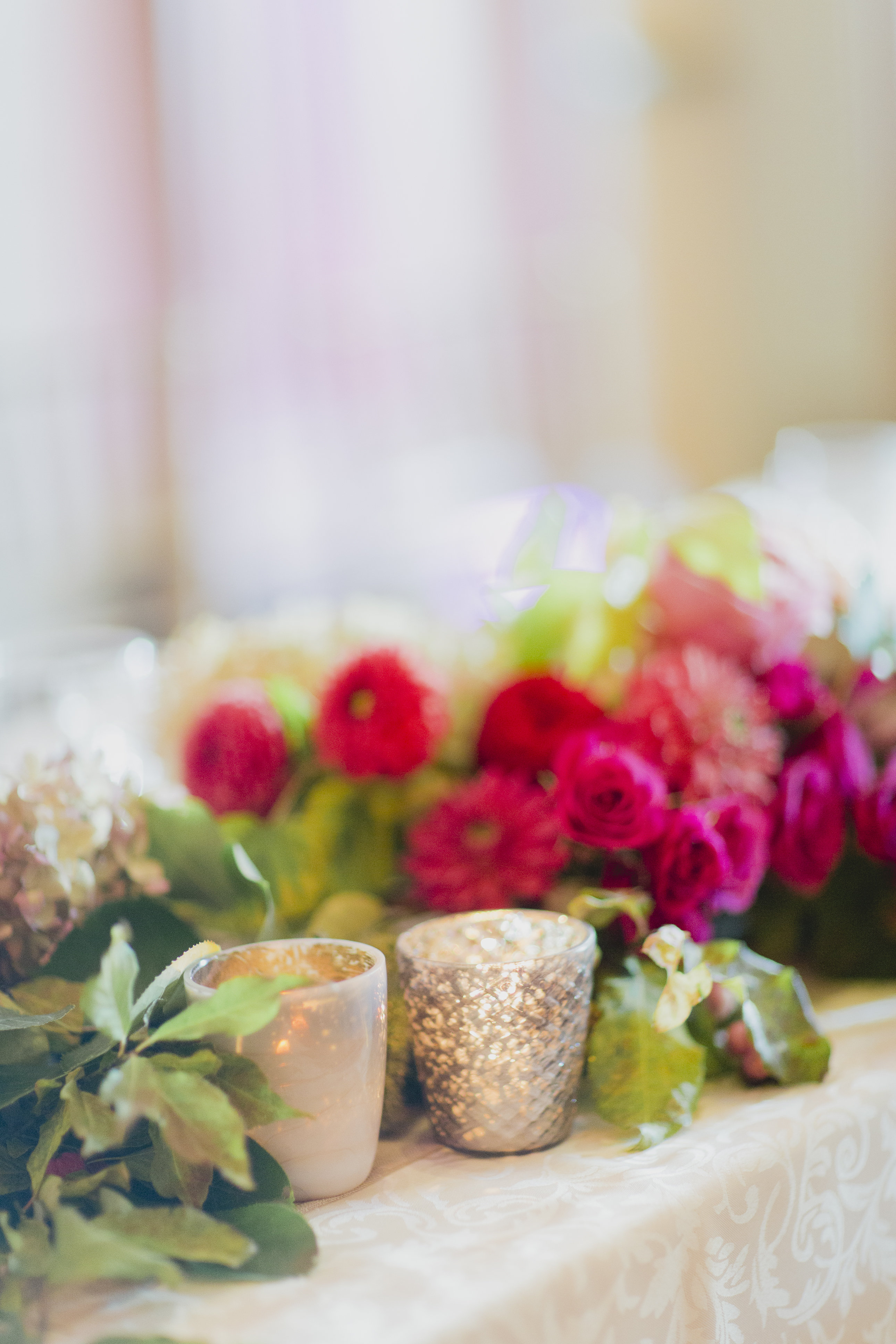 Romantic cranberry and blush floral centrepiece. See more at Rebecca Chan Weddings and Events https://rebeccachan.ca