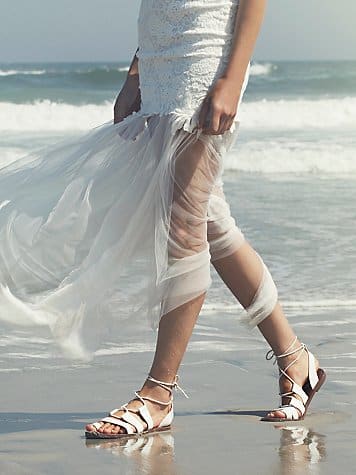 Free People Wedding Line - Vegan Maddie Tie Up Sandal. As seen on Rebecca Chan Weddings and Events rebeccachan.ca