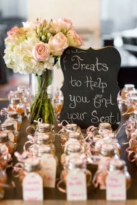 Cherry Blossom Wedding at Shangri-La Hotel Toronto - Gummy treat place cards