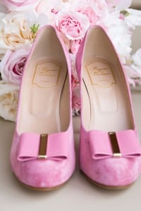 Roger Vivien Shoes for the bride. Classic Beauty Wedding at Casa Loma and Shangri-La Hotel Toronto. See more at rebeccachan.ca