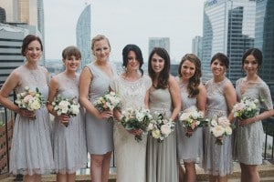 Bride and bridesmaids. Classy Malaparte Wedding. Rebecca Chan Weddings and Events rebeccachan.ca