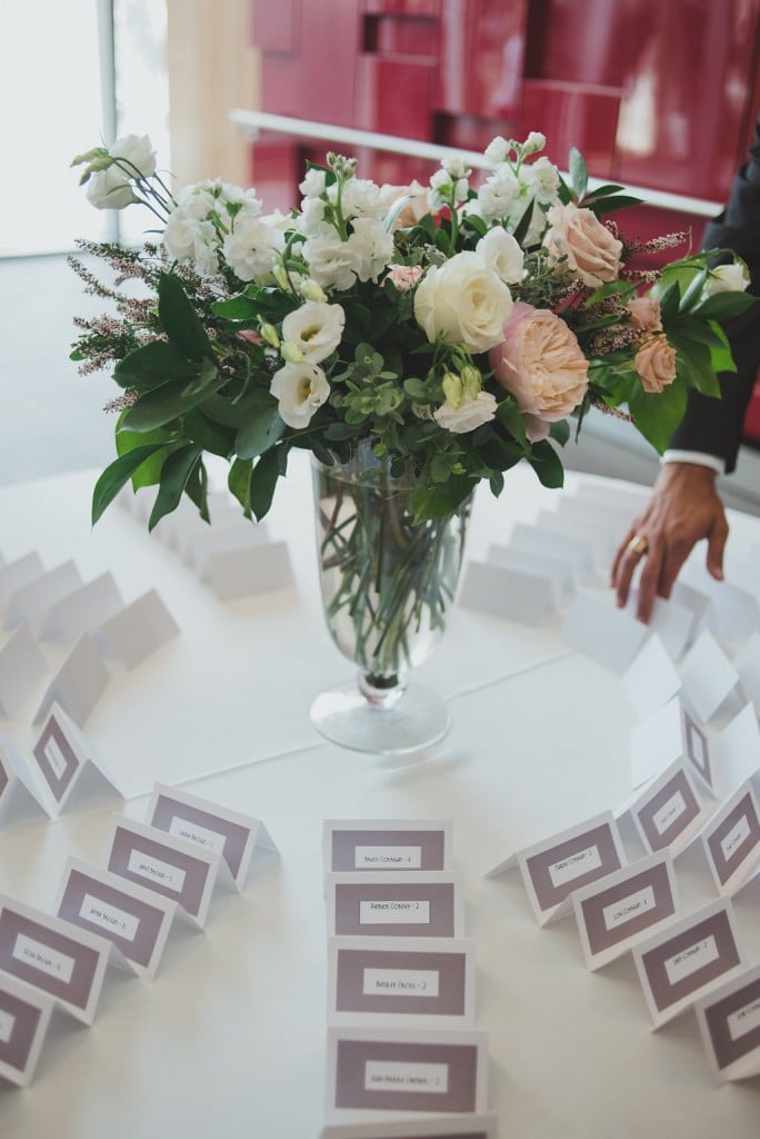 Escort card table. Classy Malaparte Wedding. Rebecca Chan Weddings and Events rebeccachan.ca