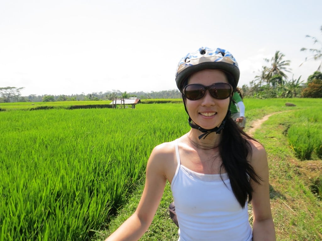 Luxury honeymoon in Bali, Indonesia - bike tour in rice fields