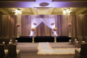 Romantic blush pink wedding ceremony at Ritz-Carlton Hotel Toronto