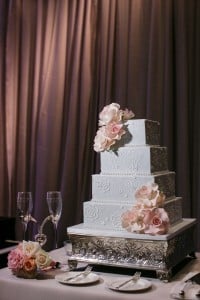 Romantic blush pink wedding cake at Ritz-Carlton Hotel Toronto