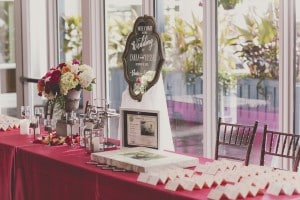 Modern Chic Fuschia and Peach Wedding
