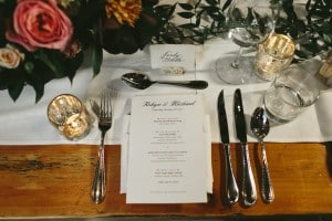 Elegant and Rustic Toronto Wedding in the Distillery District Place setting