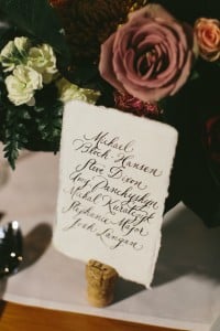 Elegant and Rustic Toronto Wedding in the Distillery District - table list