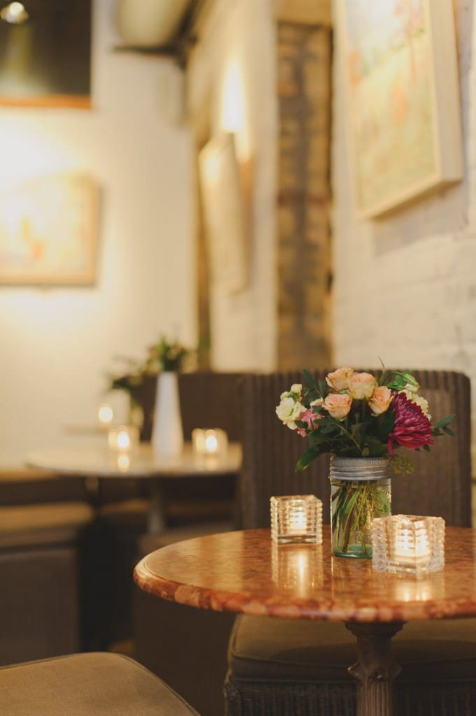 Intimate wedding at Balzac's in the Distillery District