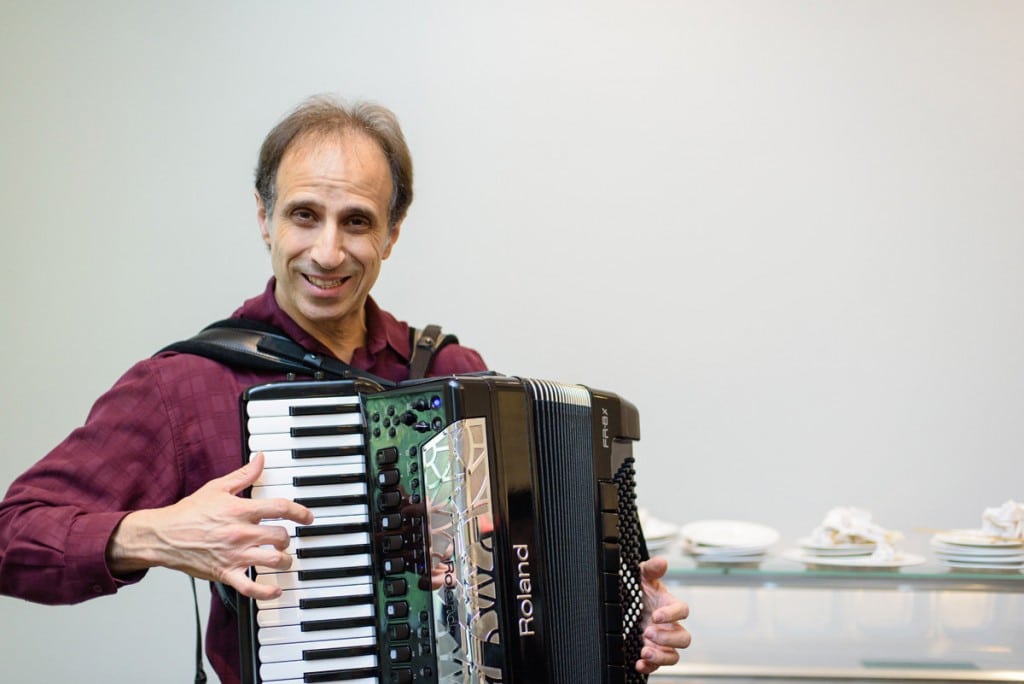 Italian accordian player - Organic and Artistic wedding at Doctor's House