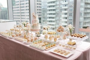 Sweets table - Ombre and Blush Wedding at Malaparte