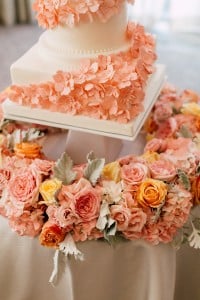 Floral Cake Table - Modern Chinese Wedding at the Four Seasons Hotel Toronto