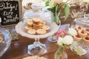 Organic Sweets table - Rustic outdoor tented wedding