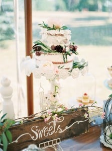 Organic Sweets table - Rustic outdoor tented wedding