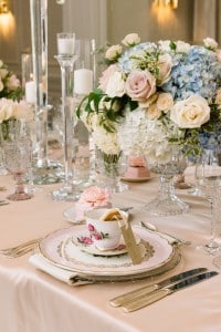 Mismatched vintage china - Afternoon Tea Inspired Wedding at Graydon Hall Manor