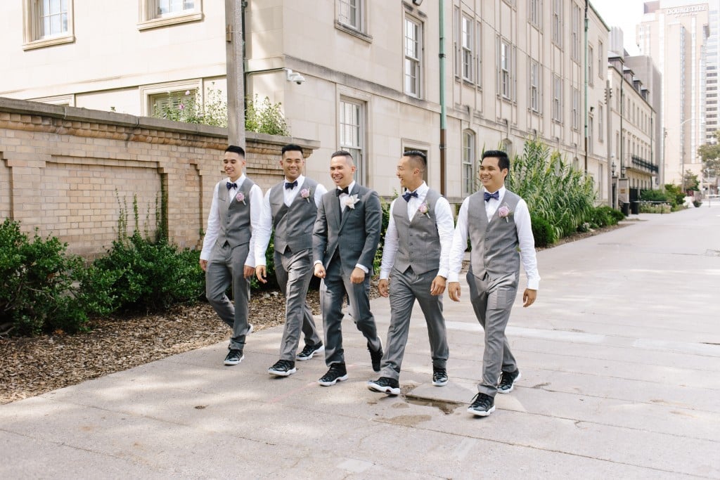 Arcadian Court wedding - groom and groomsmen sneakers