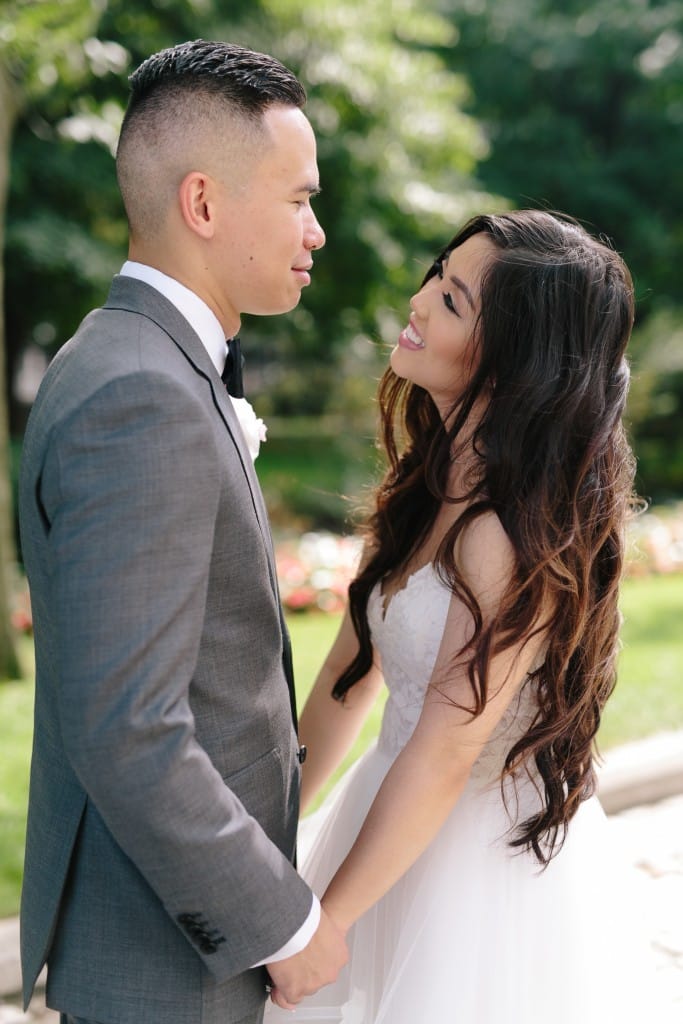 Arcadian Court wedding - bride and groom