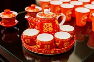 Tea Ceremony - Romantic Pink and Gold Wedding at Omni King Edward Hotel