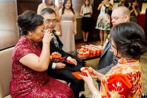 Tea Ceremony - Romantic Pink and Gold Wedding at Omni King Edward Hotel