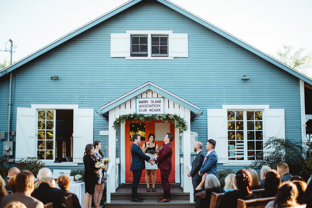 Rustic Same Sex Wedding on Toronto Ward’s Island