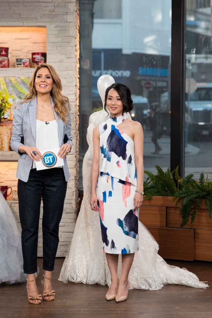 Wedding Planner Rebecca Chan with Dina Pugliese on Breakfast Television Toronto on wedding fashion trends