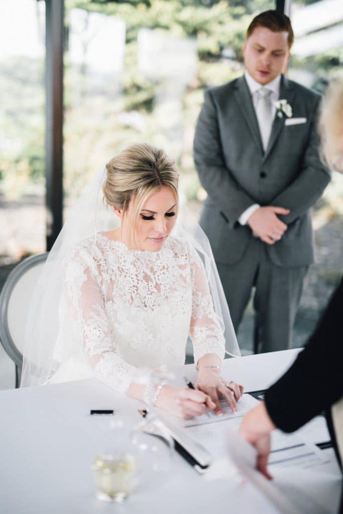 Gorgeous Whistle Bear Golf Club Wedding - signing