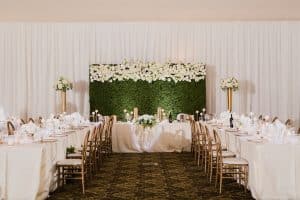 Beautiful white garden wedding at Bellevue Manor