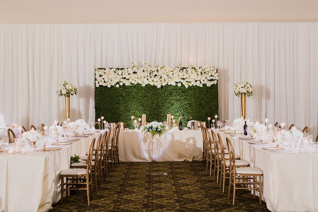 Beautiful white and gold garden-inspired wedding