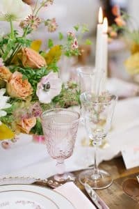 Rustic and romantic wedding tabletop styling