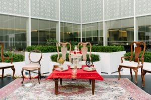 Pink and Coral Wedding Ceremony at Aga Khan Museum