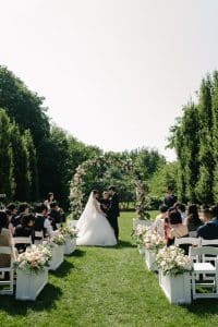 Beautiful outdoor wedding at Graydon Hall Manor