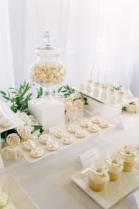 Luxury sweets table with Bobbette and Belle