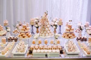 Luxurious Enchanted Garden Wedding Sweets Table, with Rebecca Chan Weddings and Events rebeccachan.ca