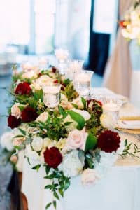 Merlot, Blush and Champagne Alexander McQueen Inspired Wedding