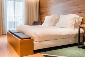 Hotel room at Azor Hotel in the Azores, Portugal.