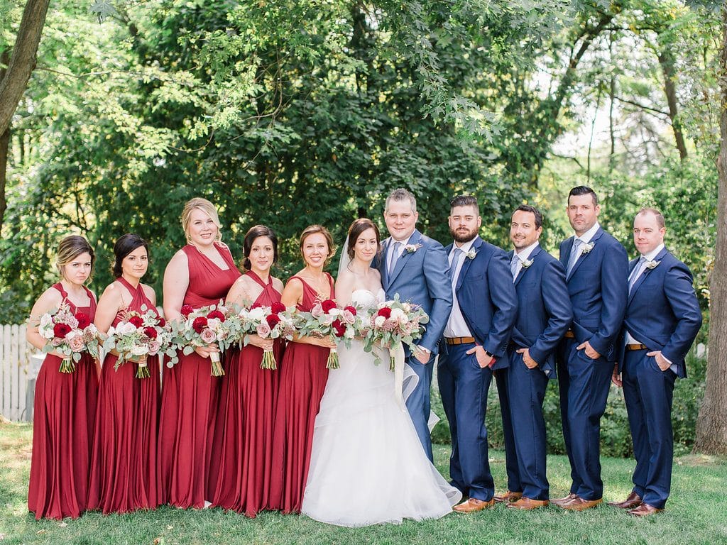 Modern red garden inspired wedding at Doctor's House