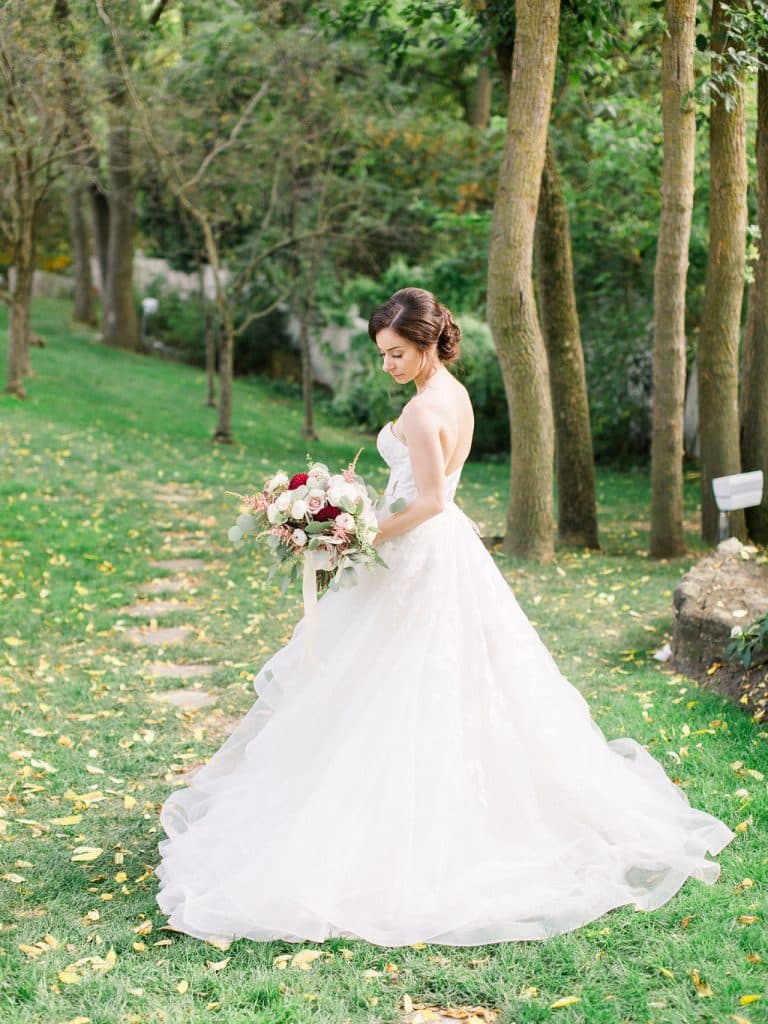 Modern red garden inspired wedding at Doctor's House