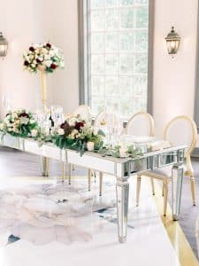 Modern red garden inspired wedding at Doctor's House