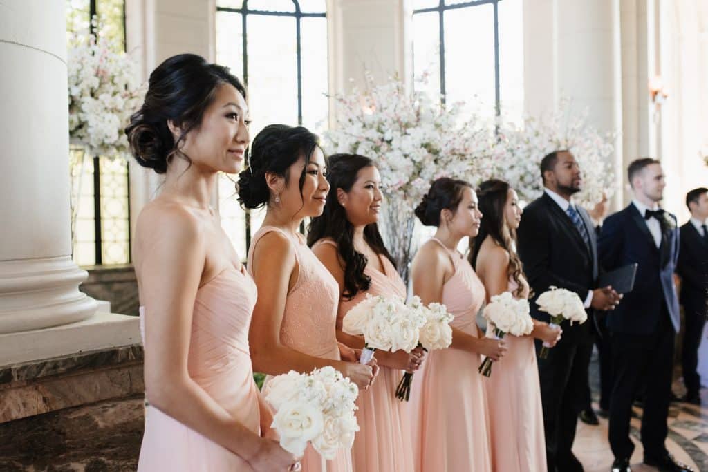 Beautiful Modern White and Blush Wedding at Casa Loma