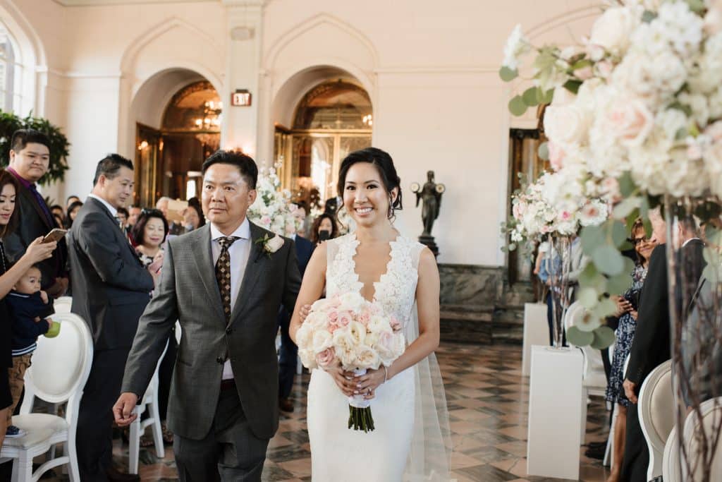 Beautiful Modern White and Blush Wedding at Casa Loma