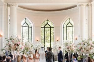 Beautiful Modern White and Blush Wedding at Casa Loma
